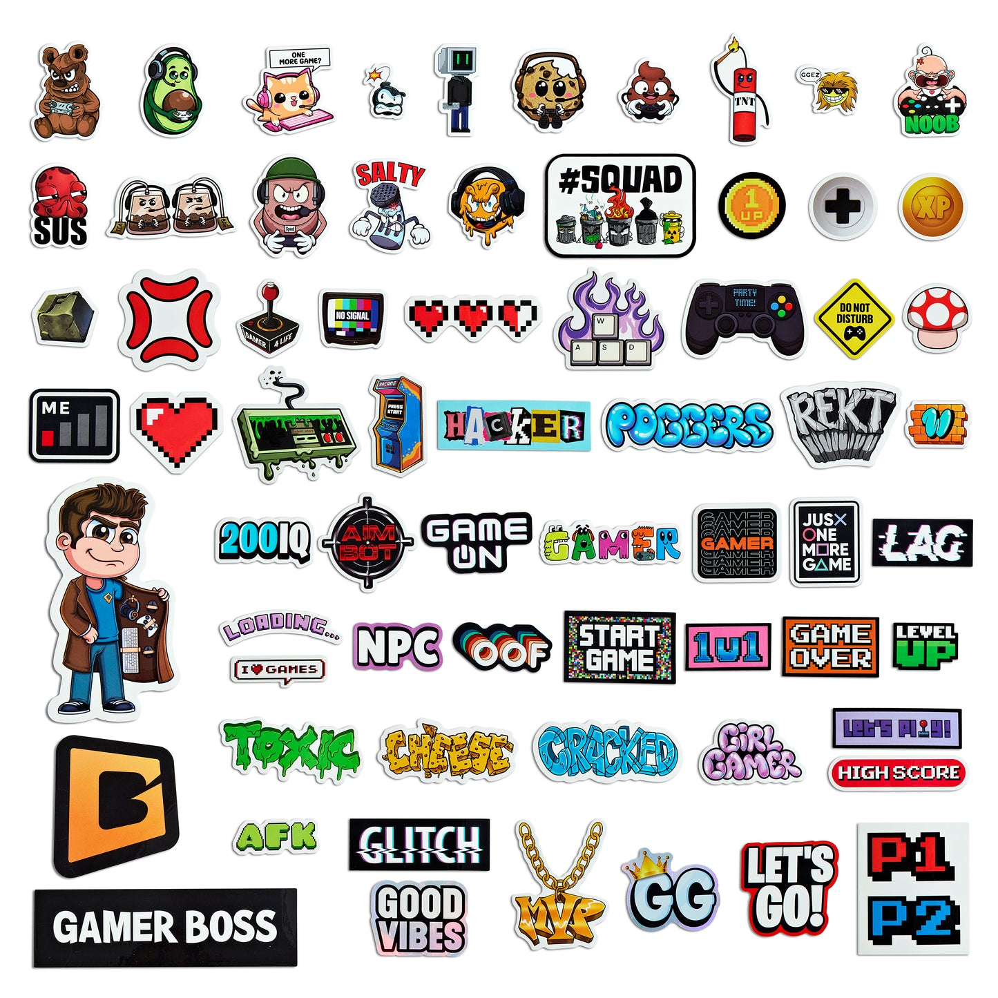 Gamer Boss Sticker Pack (64 Count)