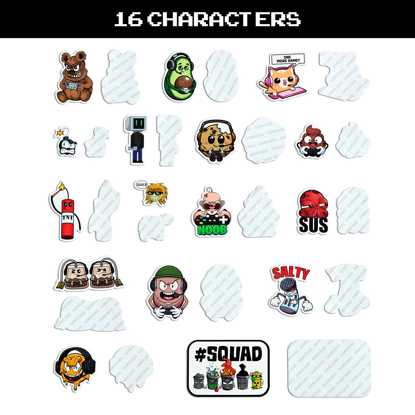 Gamer Boss Sticker Pack (64 Count)